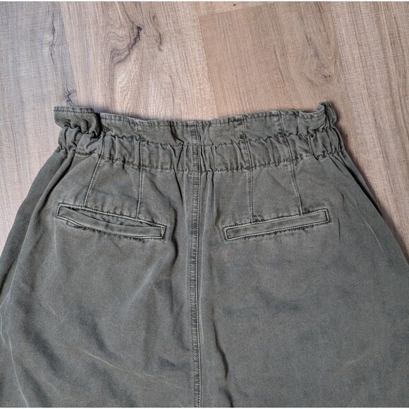 NWOT Free People Margate Pleated Pants Size M Paperbag Super High Rise Green - Picture 11 of 12